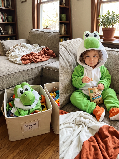 Yoshi Onesie: Transformation
